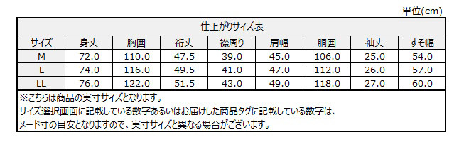サイズチャート