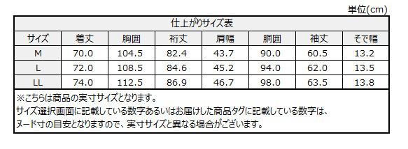 サイズチャート