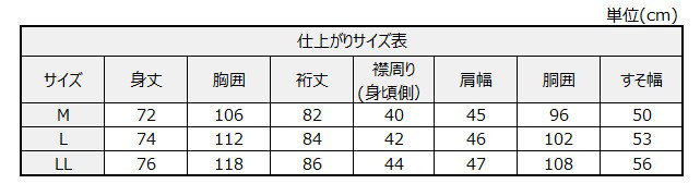 サイズチャート