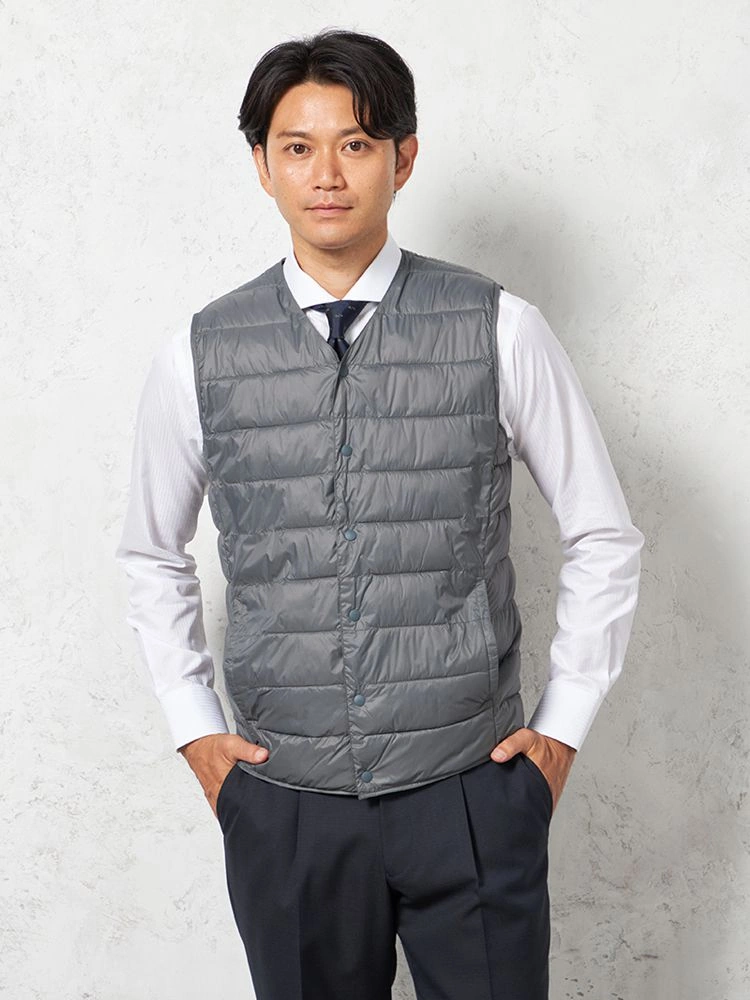 【吸湿発熱】Ｖネックベストコズミックス【吸湿発熱/保温/消臭効果】中綿無地カジュアルアウターリッケンバッカー秋冬