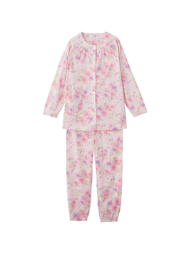 【前開き】【着脱しやすい】ワンタッチパジャマ３／婦人用／レディース／ワンタッチテープ／シニア／高齢者／介護／入院【CF】