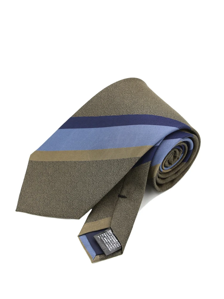 【シルク100%】ネクタイストライプnero秋冬