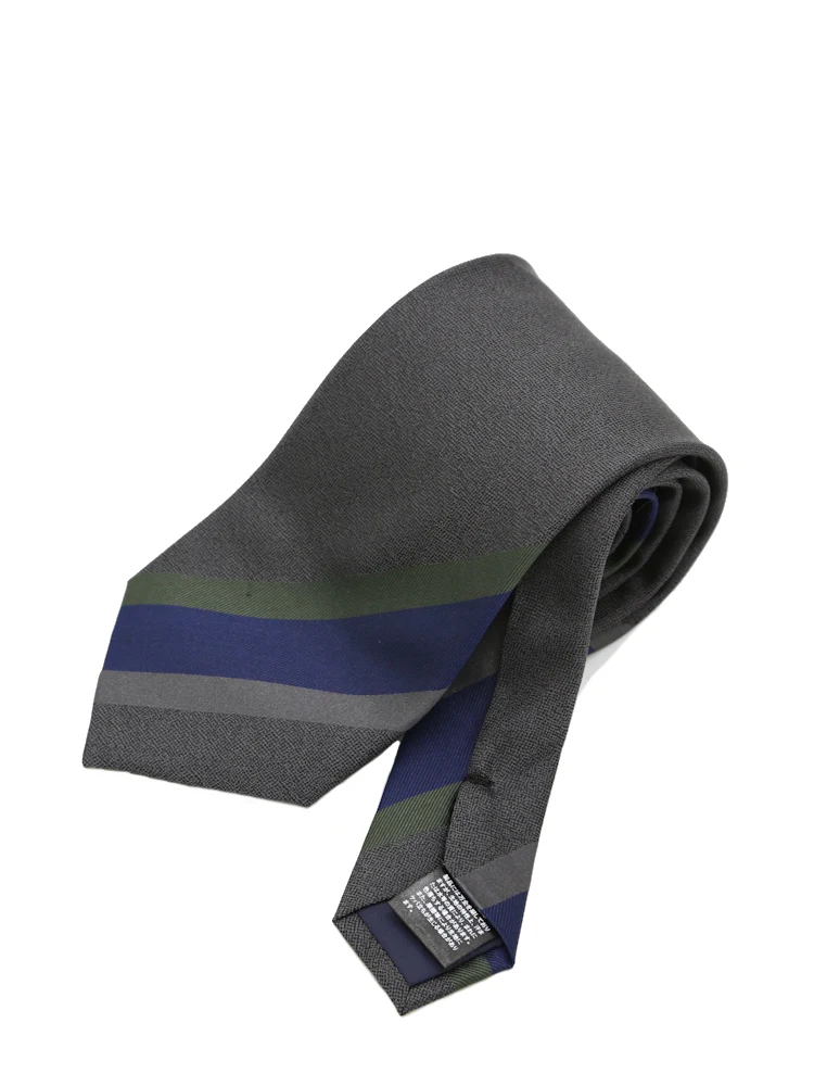 【シルク100%】ネクタイストライプnero秋冬