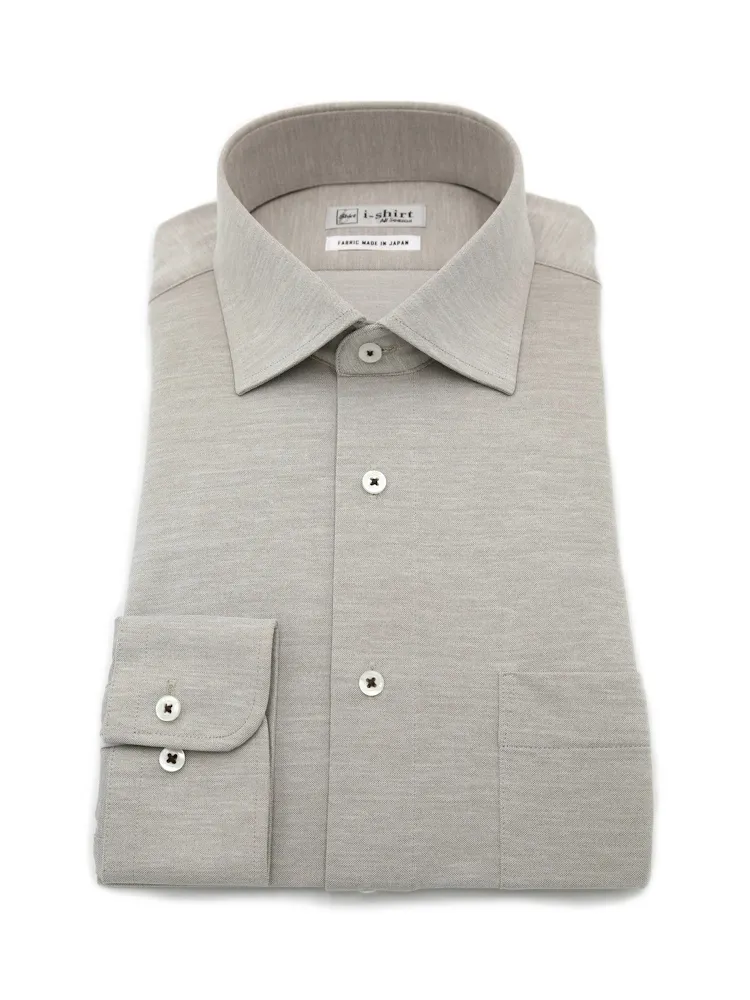 【完全ノーアイロン】長袖アイシャツセミワイド【トップヘザーシリーズ】織柄無地ワイシャツi-shirt成人式におすすめ通年