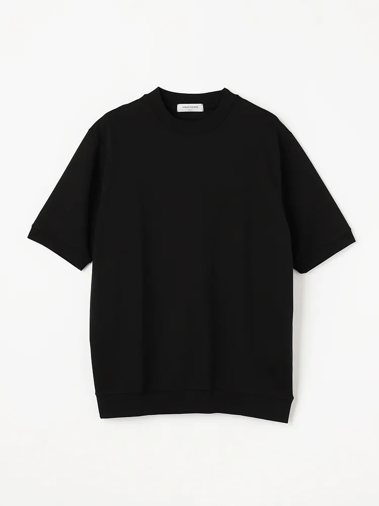 CVCスムースリブ付き半袖Tシャツカジュアルインナーシャツ半袖無地吸汗速乾春夏