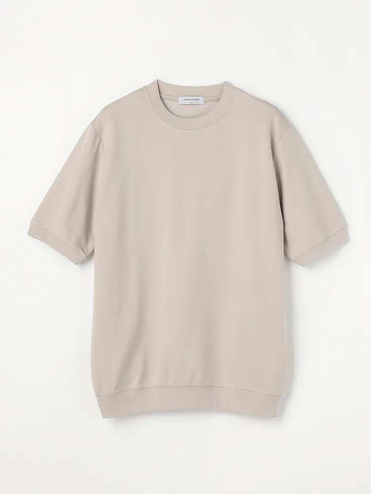 CVCスムースリブ付き半袖Tシャツカジュアルインナーシャツ半袖無地吸汗速乾春夏