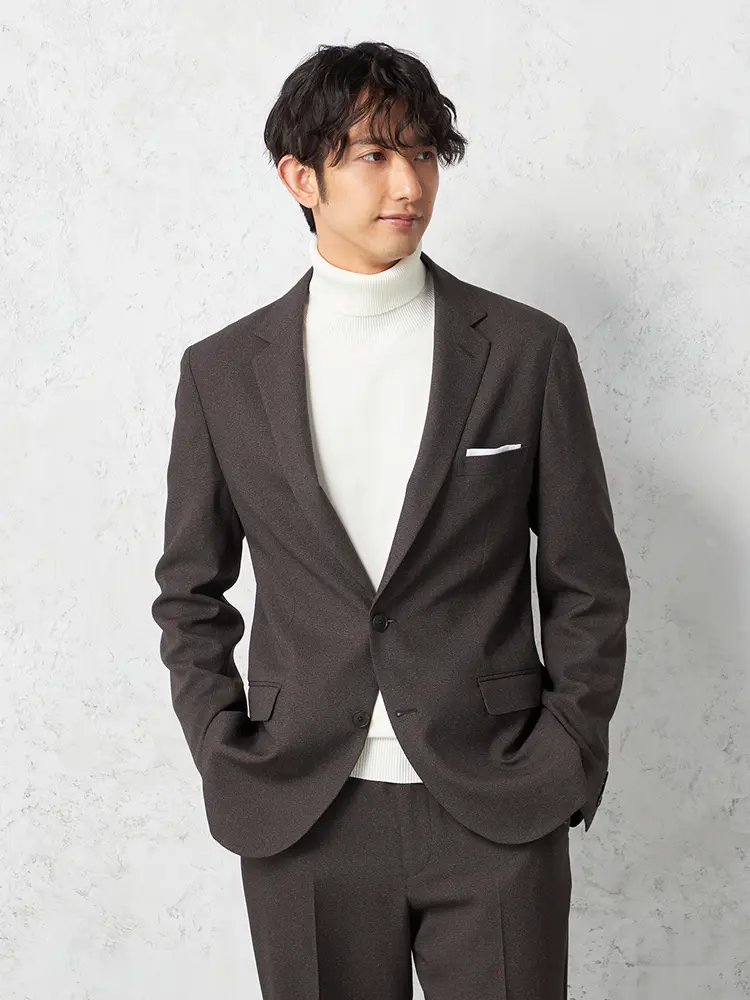 【TOKYORUN】セットアップジャケット２つボタンウォッシャブルストレッチ通年