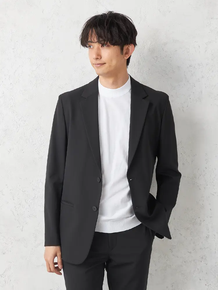 【ｉ－Ｊａｃｋｅｔ】アイシリーズセットアップジャケット２つボタン形態安定ストレッチ軽量ウォッシャブル通年