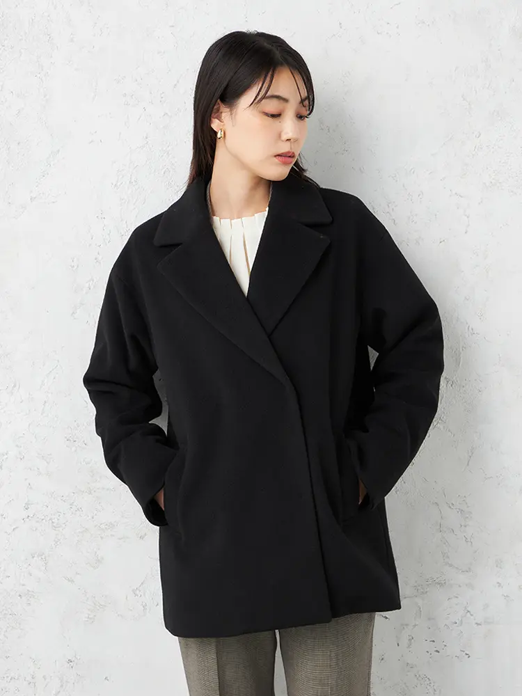 【INDIVI】ニットショートコート秋冬