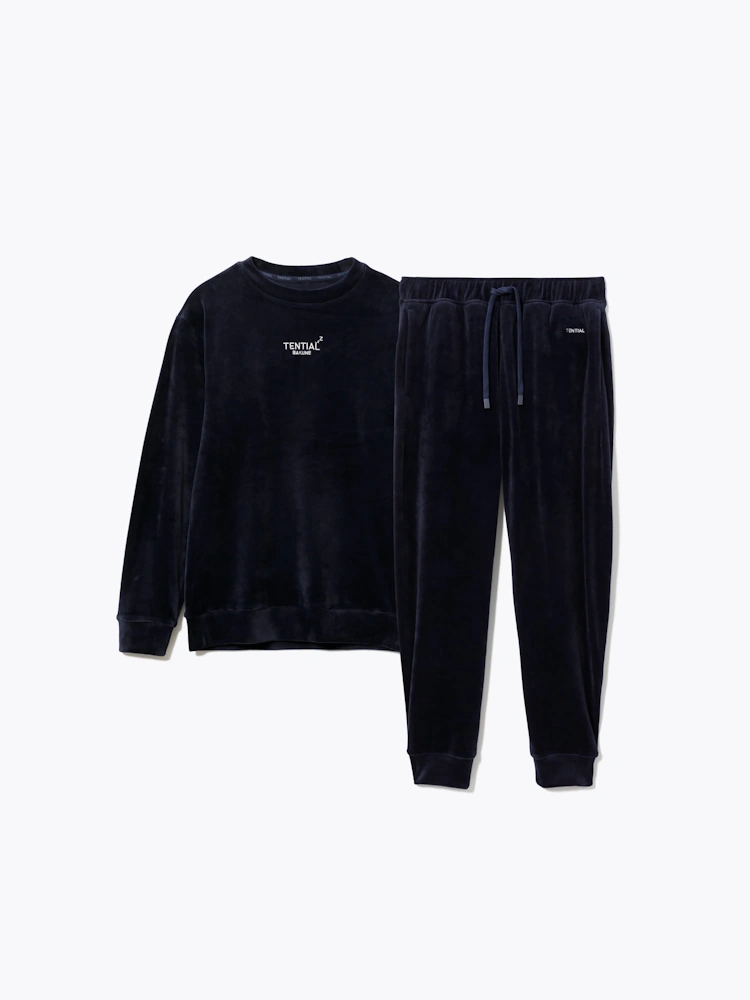 【テンシャル】BAKUNEVelourLongSleeveCrewNeckUnisex上TENTIAL