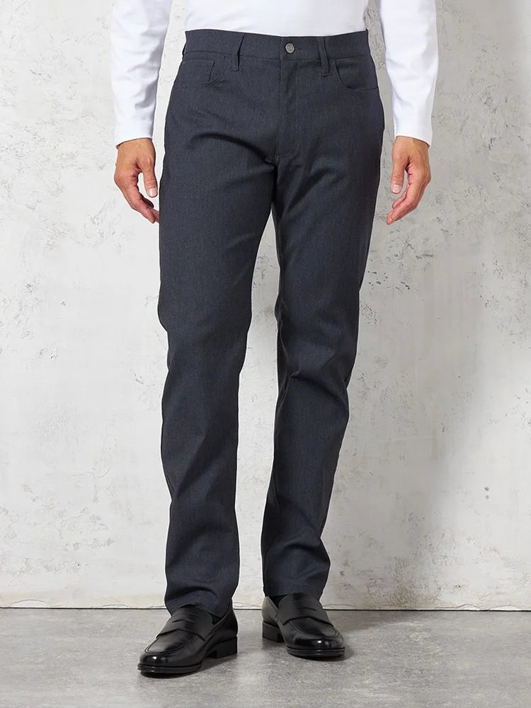 【ストレッチ】ファイブポケットパンツカジュアルパンツ無地リッケンバッカー秋冬