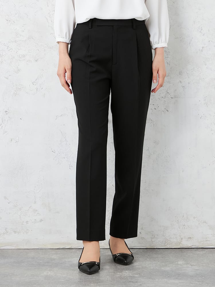 【WALKPLUS】T/Rトロタックテーパードパンツウォッシャブル通年