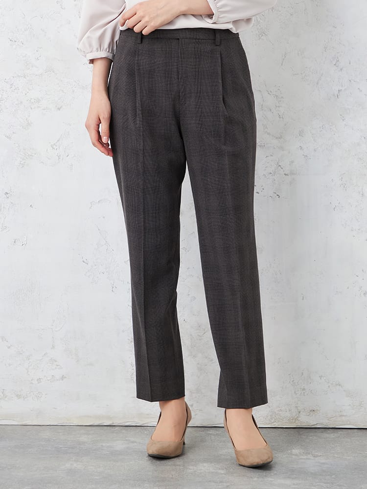 【WALKPLUS】T/Rトロタックテーパードパンツウォッシャブル通年