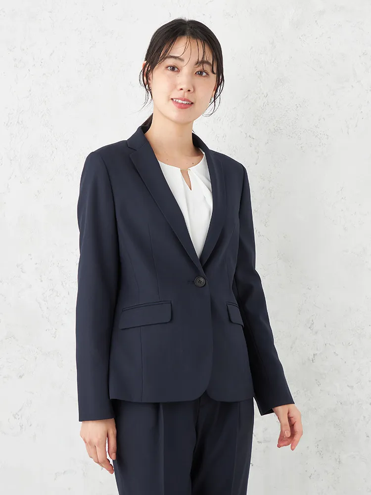 【パンツスーツ上下セット】アーバンツイルジャケットパンツセット無地SOFFICEソフィーチェウォッシャブル吸汗速乾防シワイージーケア通年【レディース】