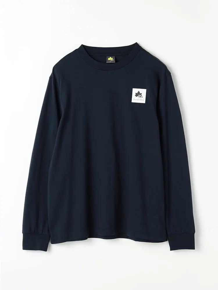 【ロゴス】リサイクル天竺長袖Ｔシャツカジュアルインナー秋冬