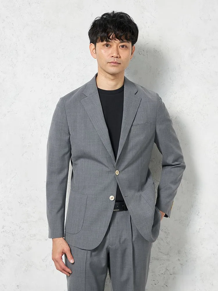 【接触冷感】ジャケット2つボタン超軽量TW素材【セットアップ商品有】リッケンバッカーブラック春夏