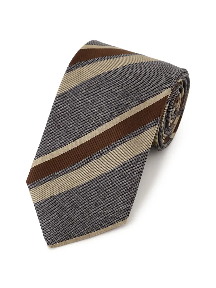 【ストーベル＆メイソン】日本製ネクタイストライプ秋冬