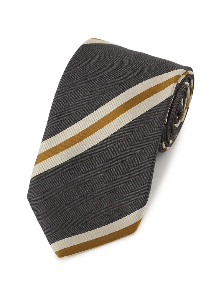 【ストーベル＆メイソン】日本製ネクタイストライプ秋冬